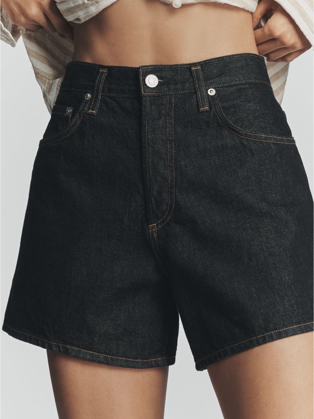 Agolde Deep Blue leith High-Rise Denim Shorts